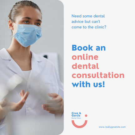 Blue Pink Clean Informative Health & Hygiene Dentist Instagram Post